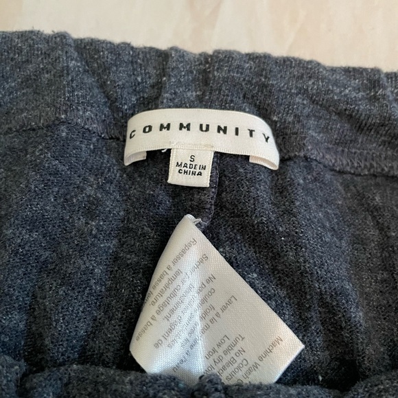 Cropped sweats by community size small. Navy blue with black stripe. Super comfy - Picture 3 of 3